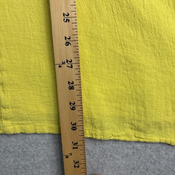 Oh My Gauze Top Women's 3 Yellow Asymetric No Size Tag Check Boho Lagenlook - Picture 7 of 10